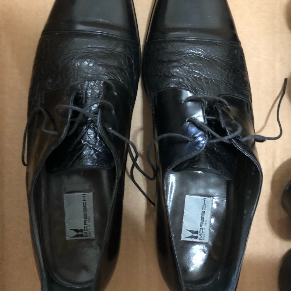 Moreschi Men’s black dress shoes